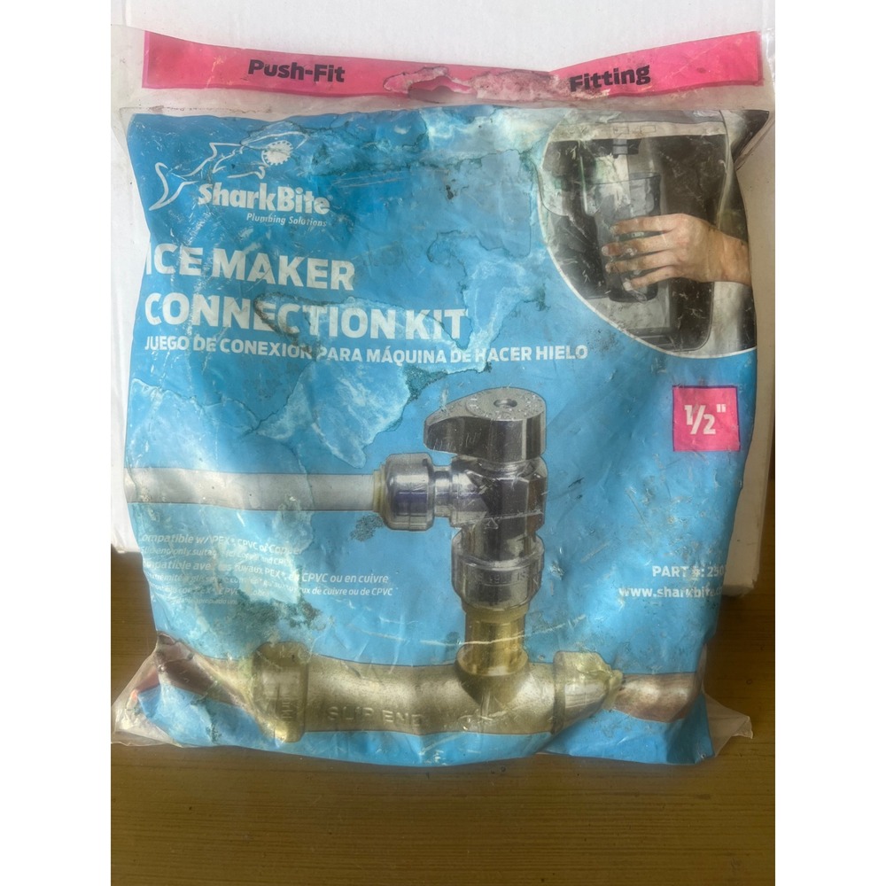 SharkBite Ice Maker Connection Kit 1/2 Inch Push-Fit PEX Tubing 25024